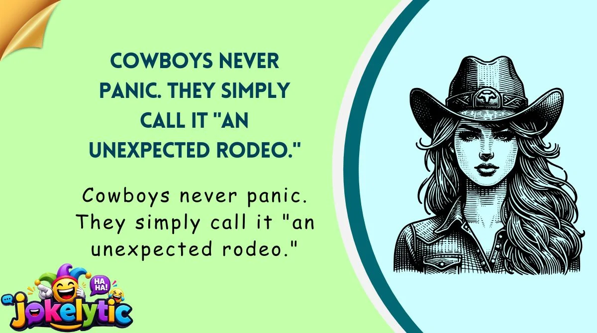 Cowboys never panic. They simply call it "an unexpected rodeo."